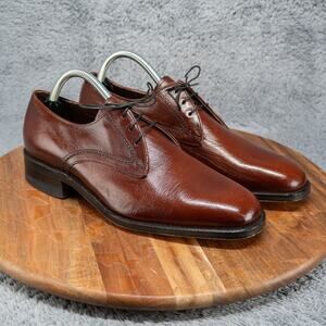 FREEMAN‎ Dark Brown Free-Flex Oxfords Apron Toe Lace-Up Men's 7.5 E